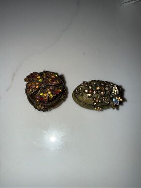 Jay strongwater oval butterfly and bow trinket